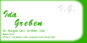 ida greben business card
